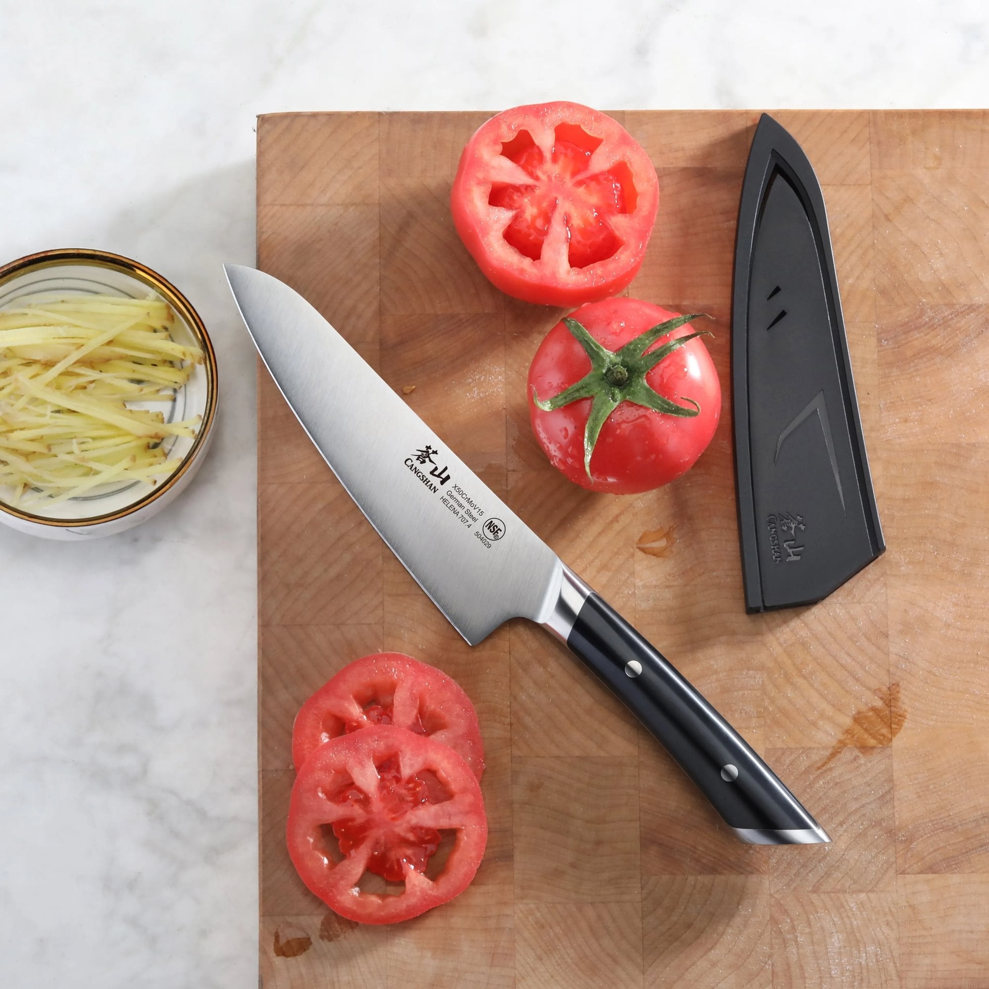 Cangshan 504135 HELENA Series 5.5-Inch Prep Utility Knife - White
