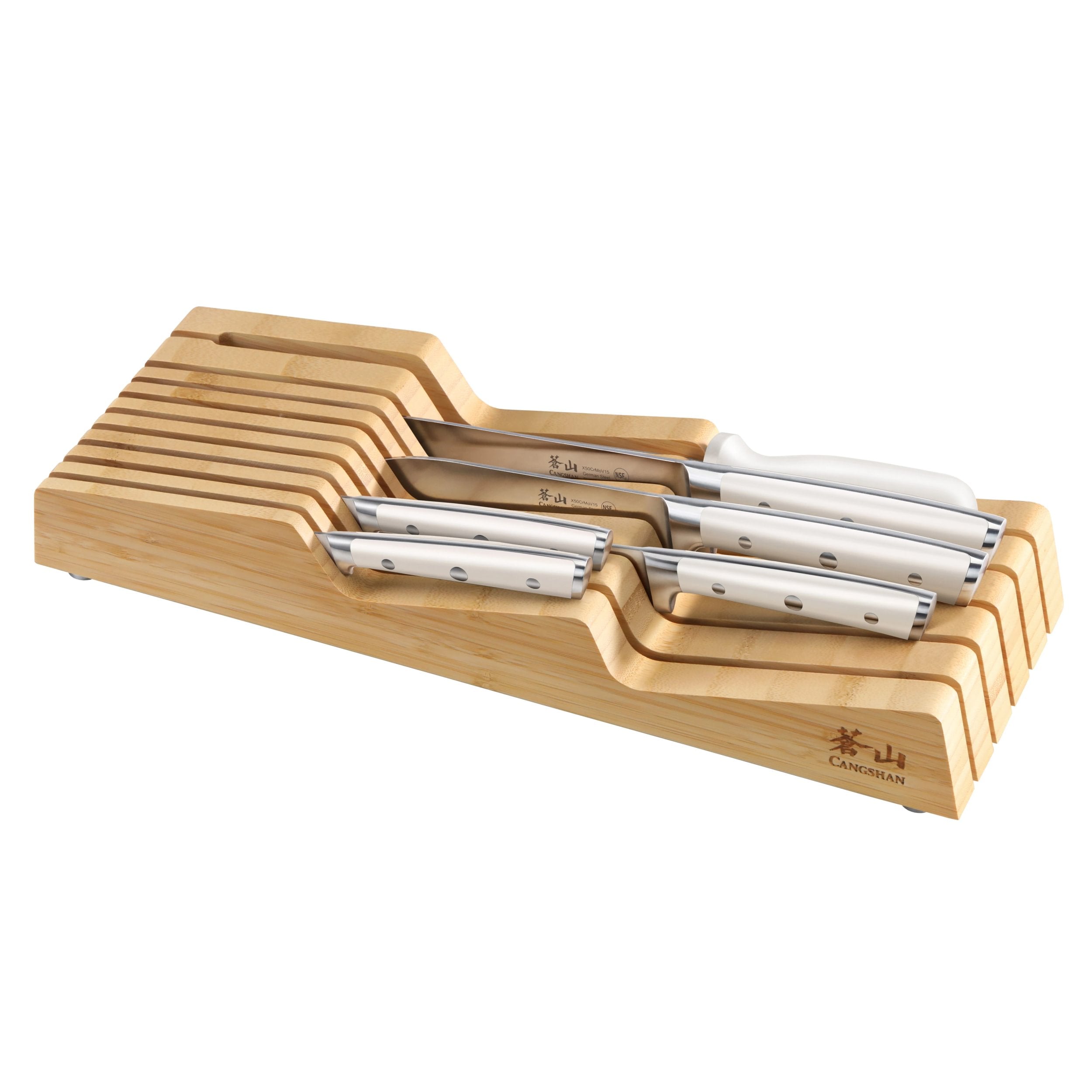 Cangshan 10301902 ELKO Series 7-Piece In-Drawer Knife Set - Black
