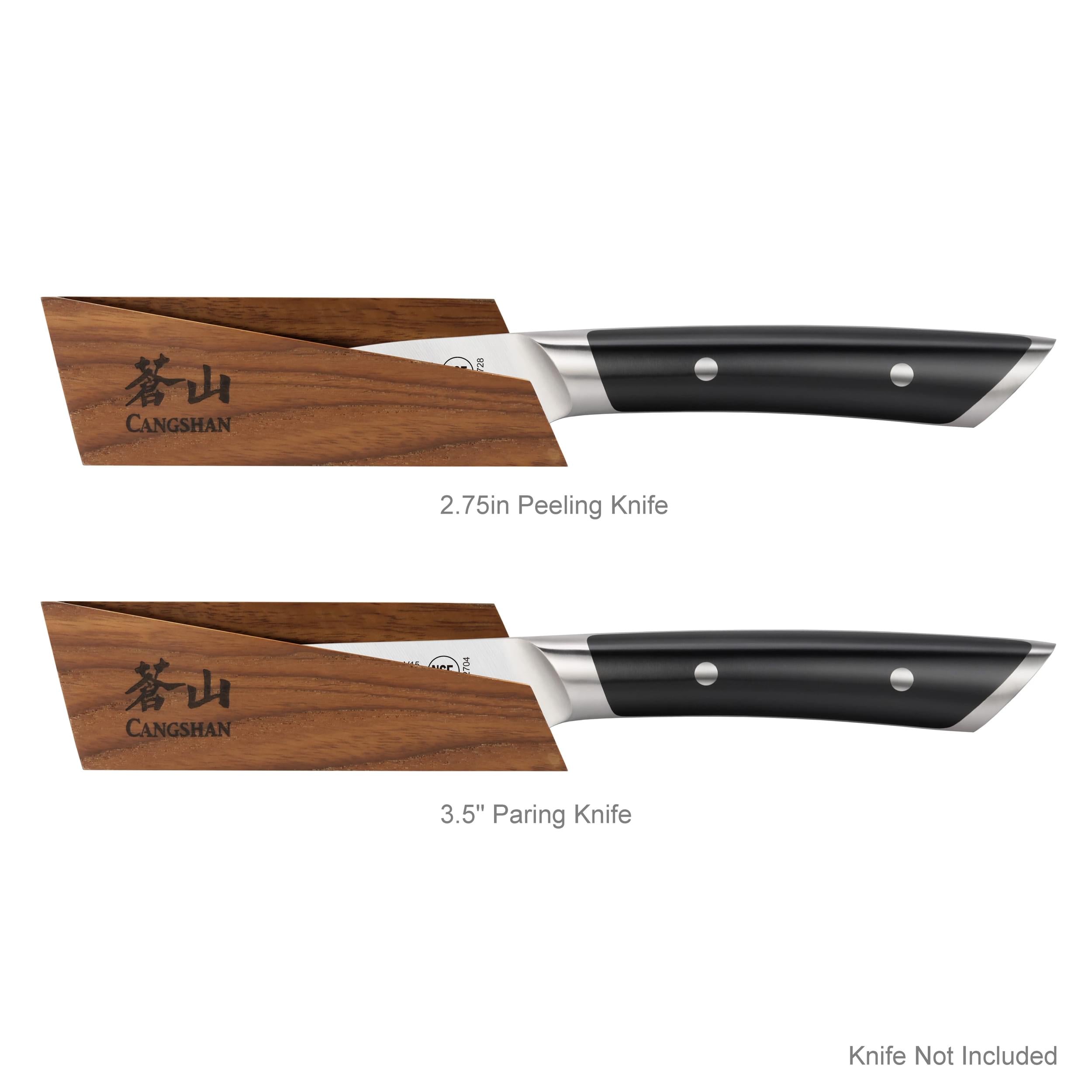 Cangshan 503978 Ash Wood Magnetic Knife Sheath for 3.5-Inch Paring and 2.75-Inch