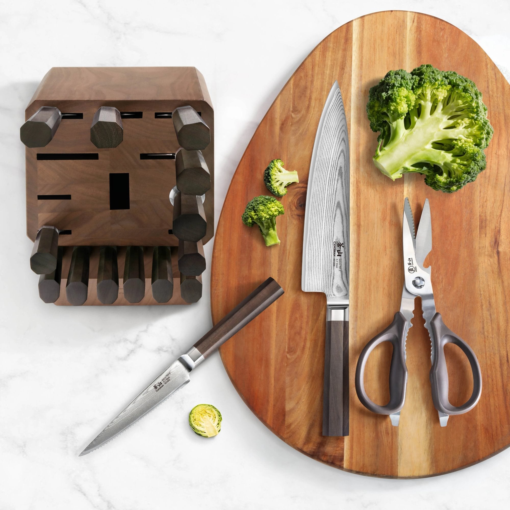 Cangshan 10301984 MAYA Series 17-Piece Knife Block Set
