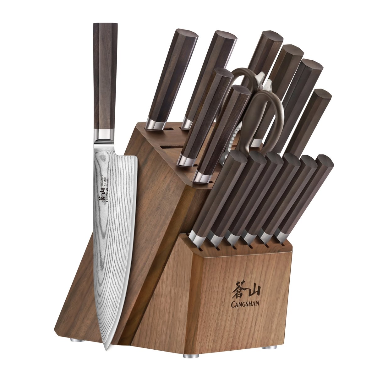Cangshan 10301984 MAYA Series 17-Piece Knife Block Set