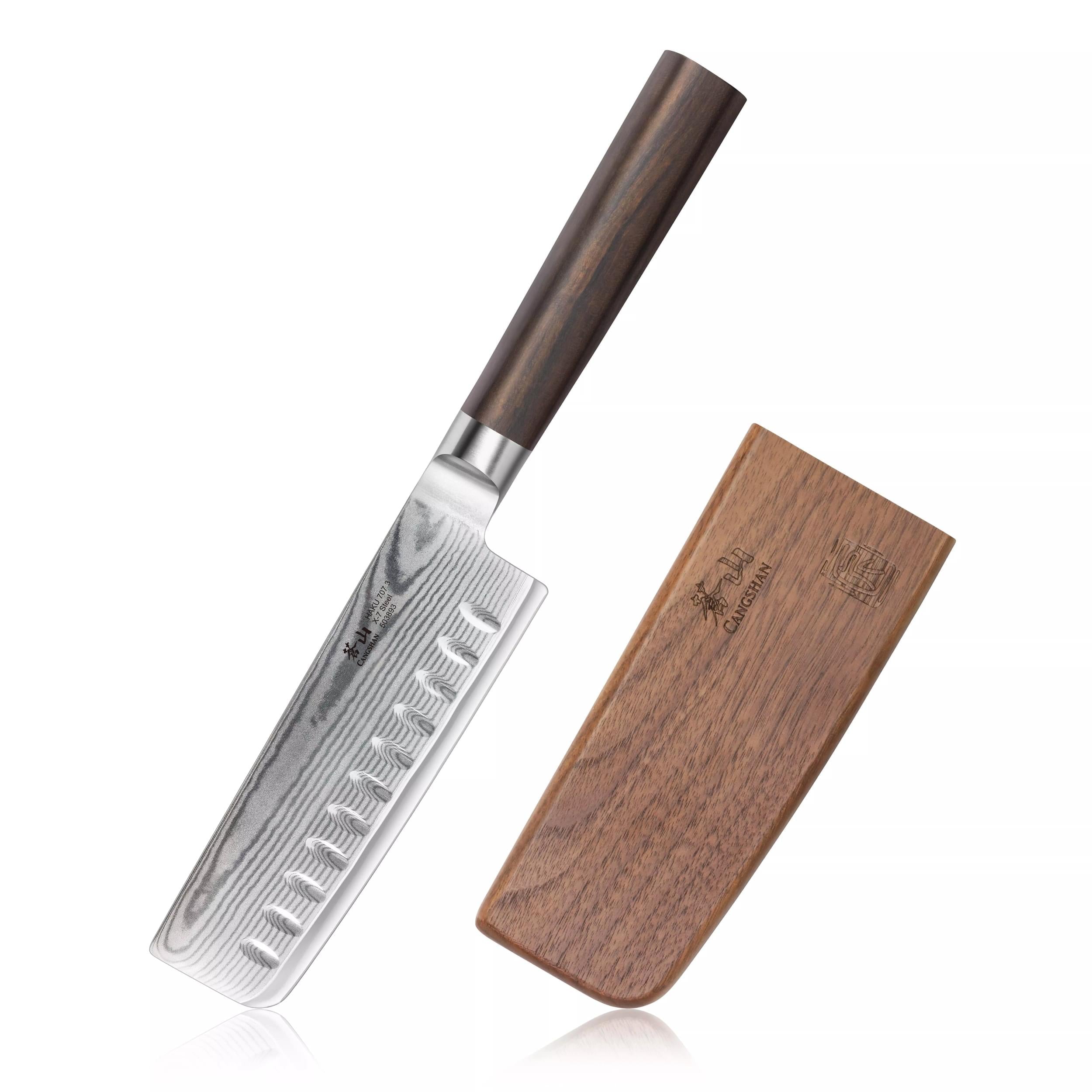 Cangshan 503909 HAKU Series Nakiri Knives with Sheaths - 7-Inch