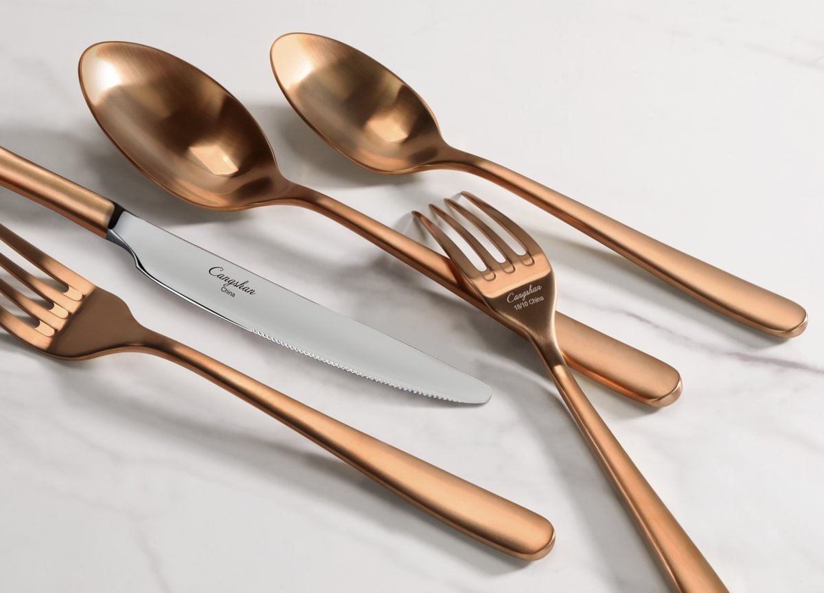 Cangshan 10301436 RAIN II Series 20-Piece Forged Flatware Set