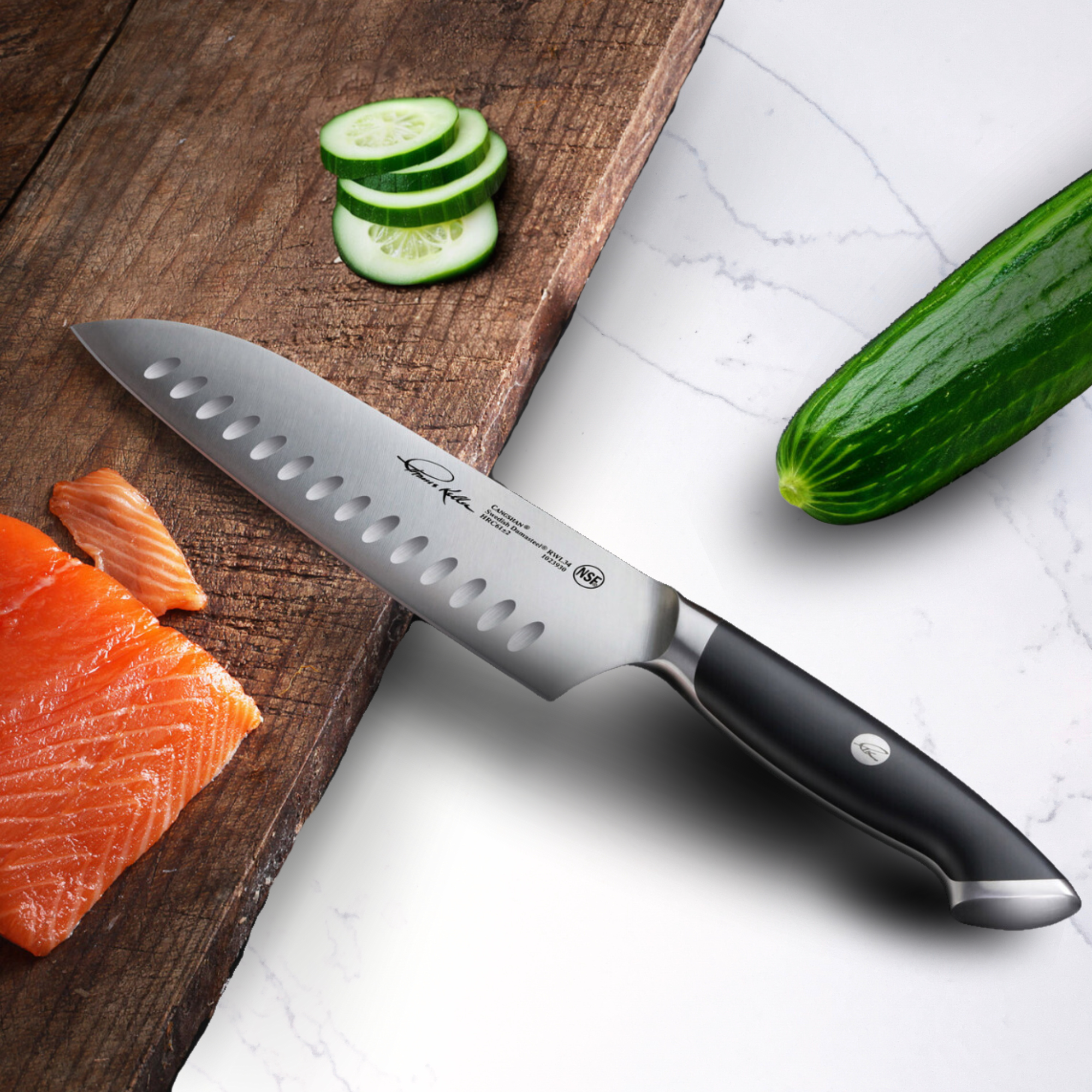 Cangshan 1023930 TKSC 7-Inch Santoku Knife - Black