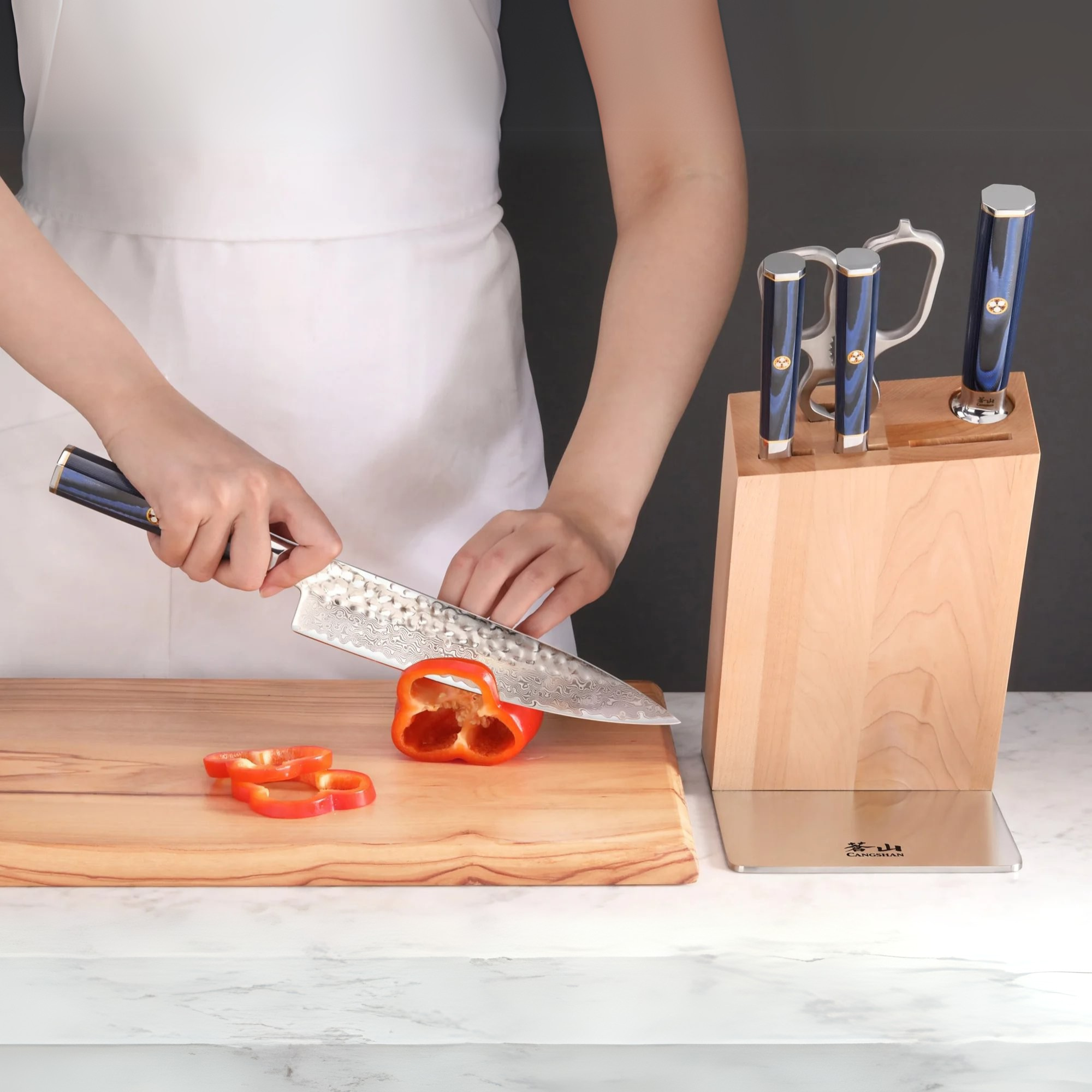 Cangshan 501547 KITA Series 6-Piece Knife Block Set - Maple Block