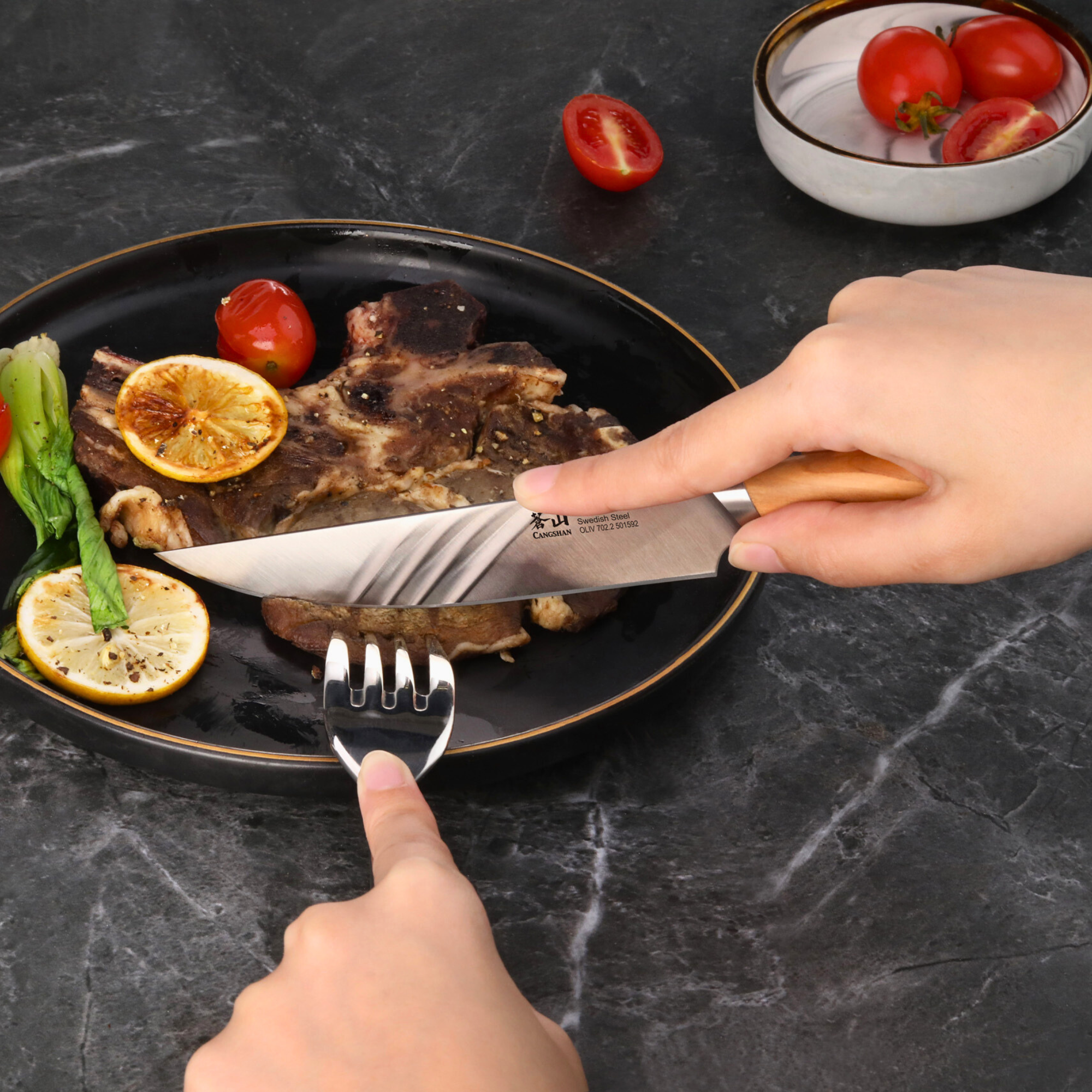 Cangshan 501653 OLIV Series 4-Piece Steak Knife Set