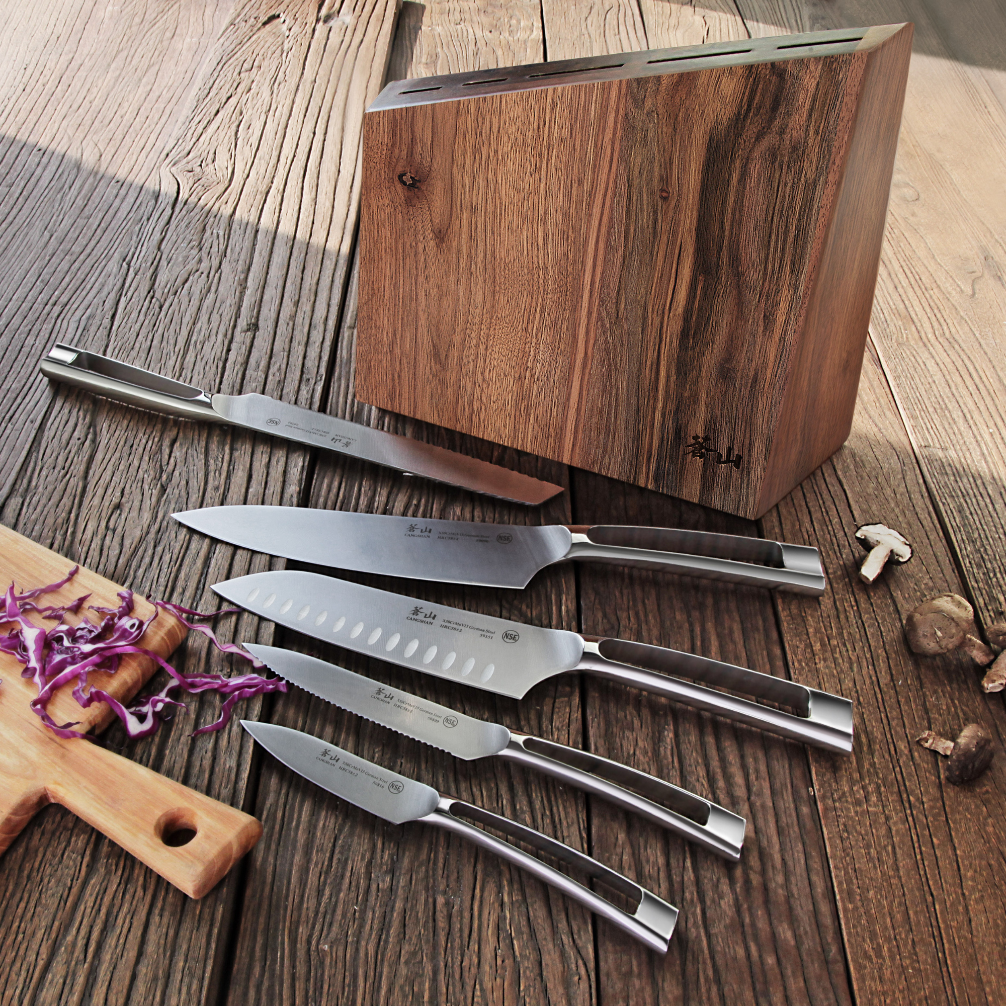 Cangshan 61017 N1 Series 6-Piece Knife Block Set