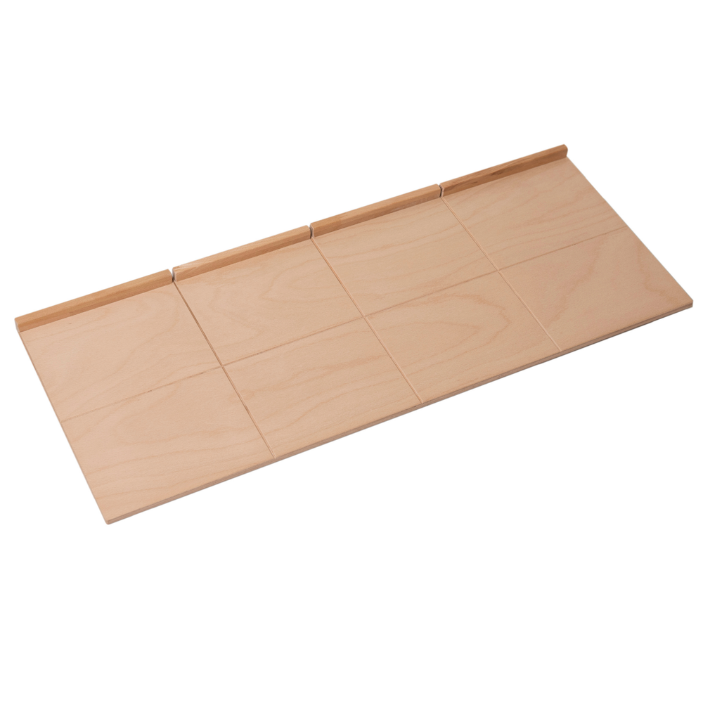Linea Dori 3000 srl T1008 Beech plywood serving board with sections - 8 sections (finished with a treatment for food contact)