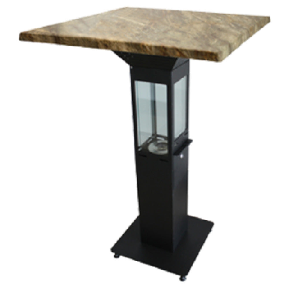 Omcan 40439 27-1/4 Inch Heated Table Outdoor Ethanol Fuel and Moldplate Top