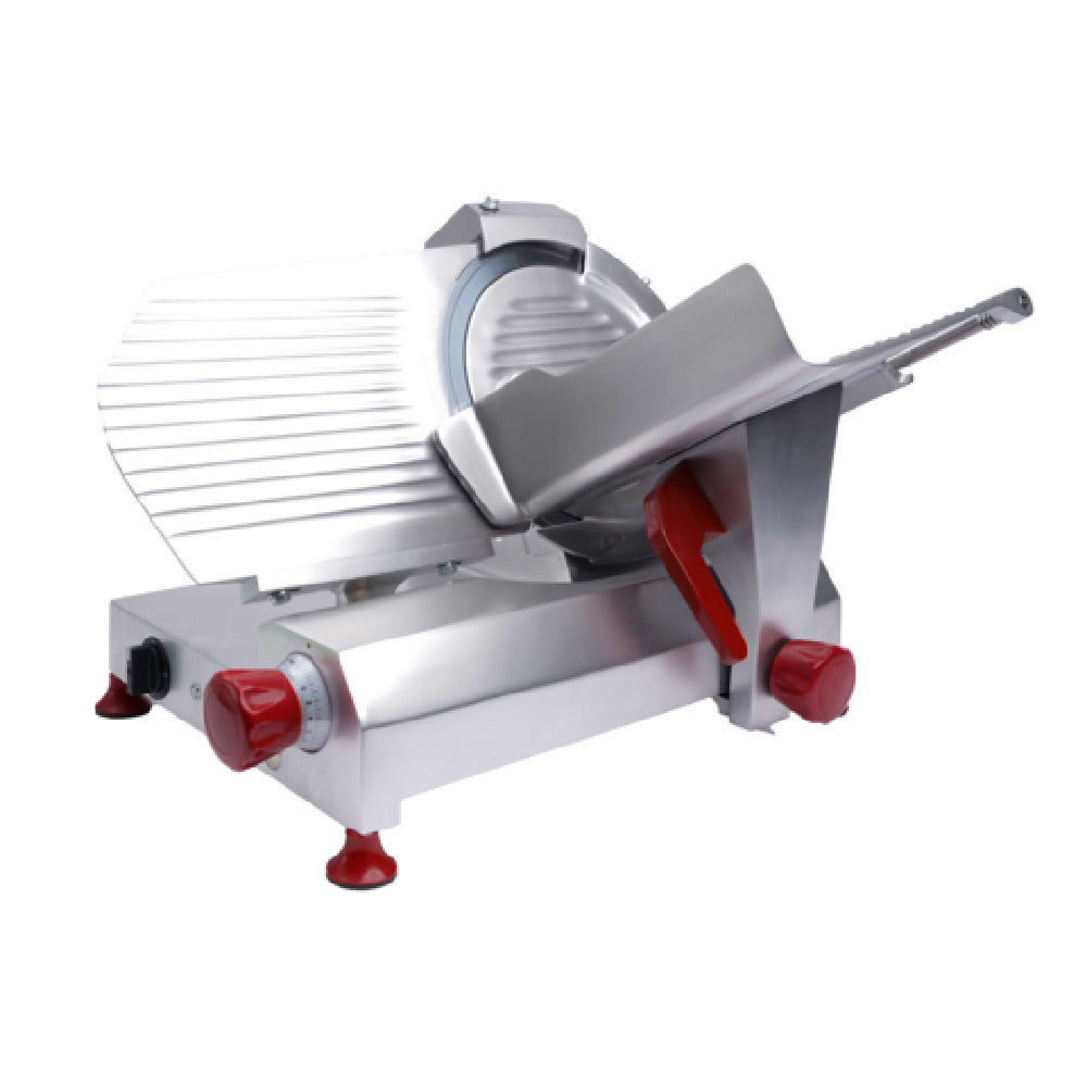 Omcan 13629 12 Inch Manual Gravity Feed Meat Slicer Carbon Steel Blade