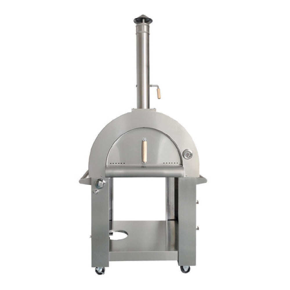 Omcan 49113 39 Inch Gas Pizza Oven and Propane with Pizza Peel 35000 BTU
