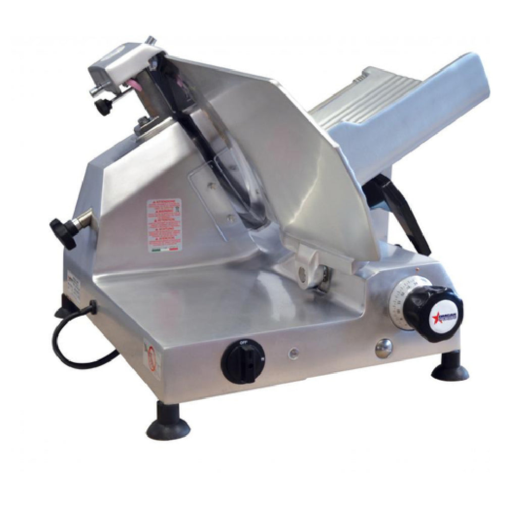 Omcan 13635 22 Inch Manual Meat Slicer 13 Inch Blade Carbon Steel