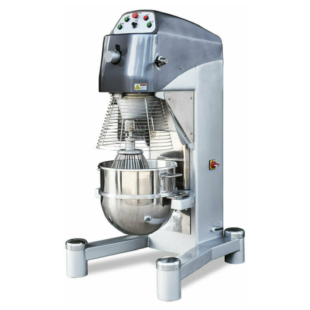 Omcan 44390 34 Inch 60 Quart Electric Floor Model Planetary Mixer with Timer