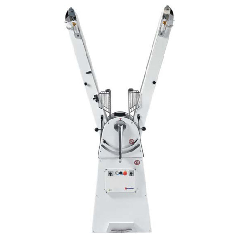 Omcan 49010 109-2/5 Inch Long Free Standing Dough Sheeter with Adjustable Speed