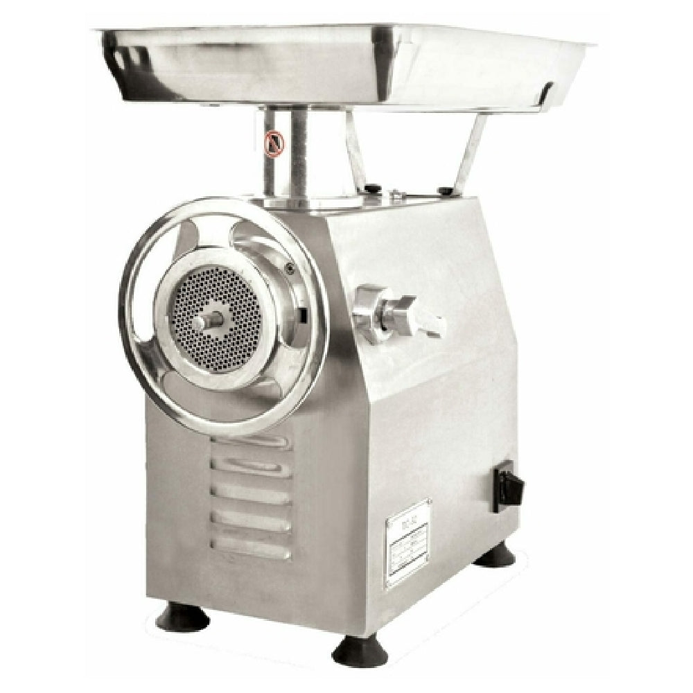 Omcan 43628 Width 22 Inch Electric Meat Grinder Heavy Duty Stainless Steel with Fan Cooled