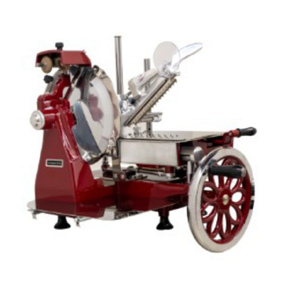 Omcan 26073 28 Inch Manual Food Slicer with 12 Inch Carbon Steel Blade