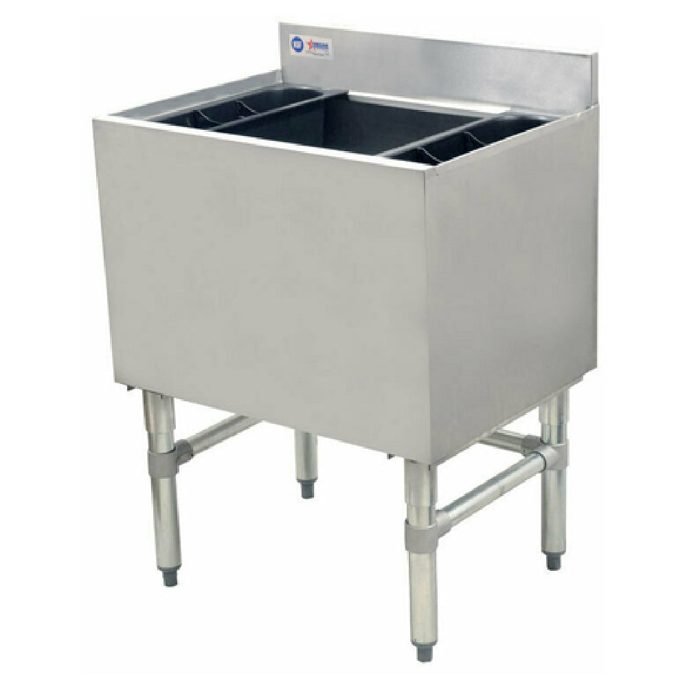 Omcan 43477 22 Inch Insulated Ice Bin Stainless Steel with Cold Plate