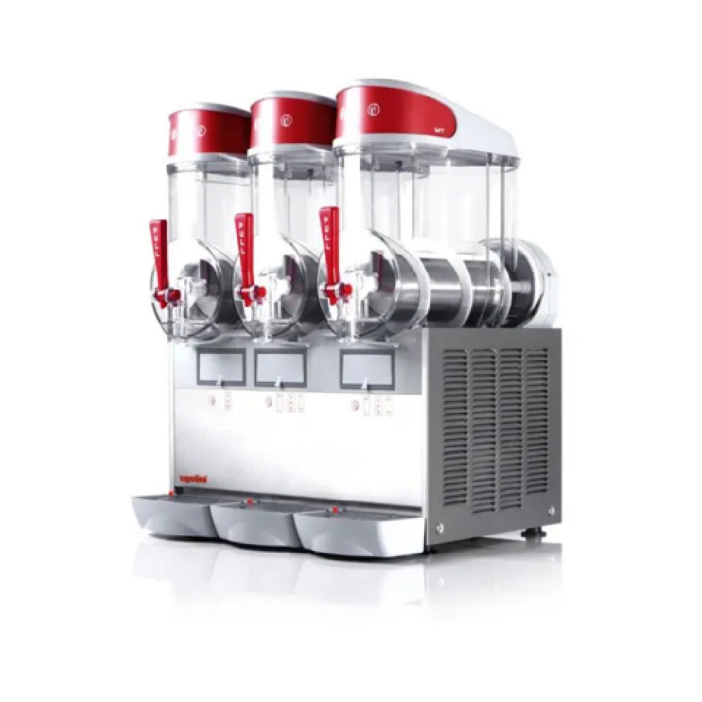 Omcan 49083 3 Bowls Granita Dispensing Machine Countertop Stainless Steel
