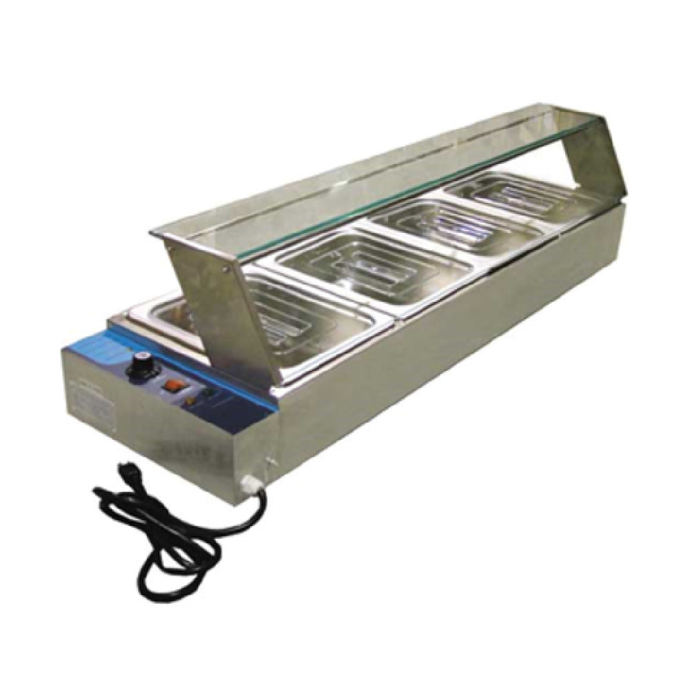 Omcan 42157 46 Inch Countertop Food Pan Warmer Electric Stainless Steel