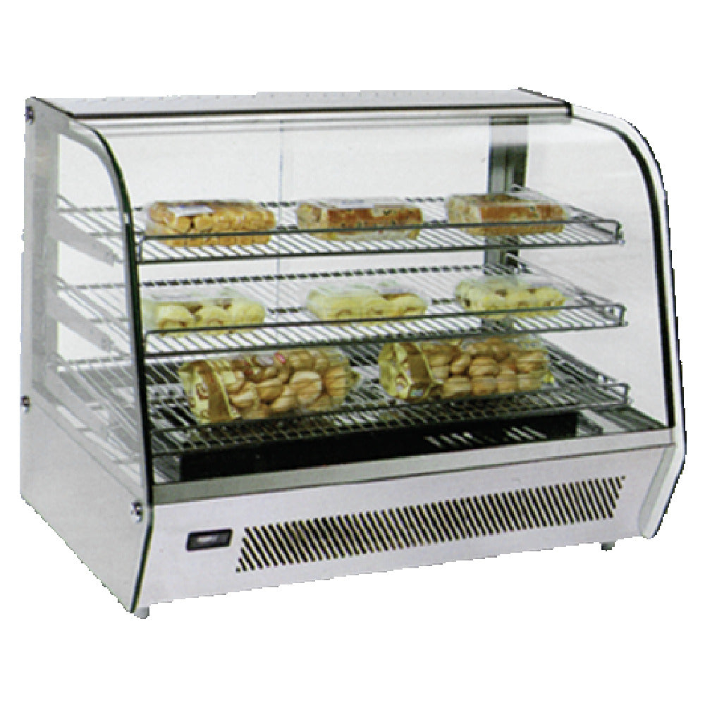 Omcan 39536 33-Inch Electric Display Warmer Case Curved Glass Countertop