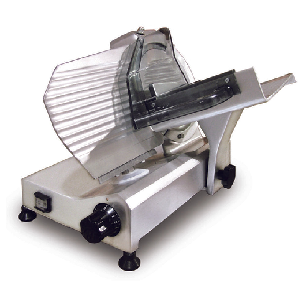 Omcan 31342 16 Inch 9 Inch Diameter Carbon Steel Blade Manual Feed Food Slicer