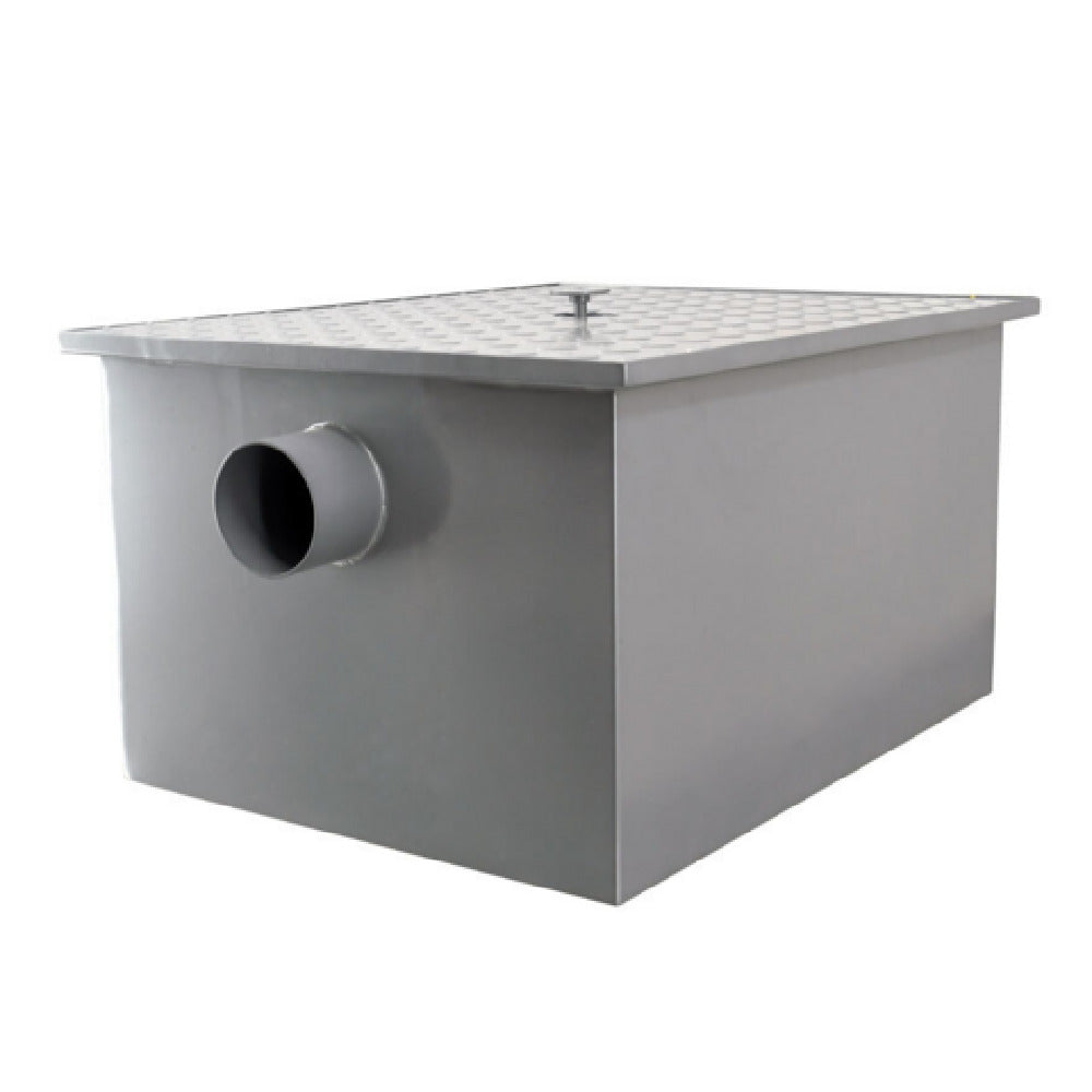 Omcan 46561 24 Inch Grease Trap 100 Lbs Capacity 50 GPM Steel with Epoxy Finish