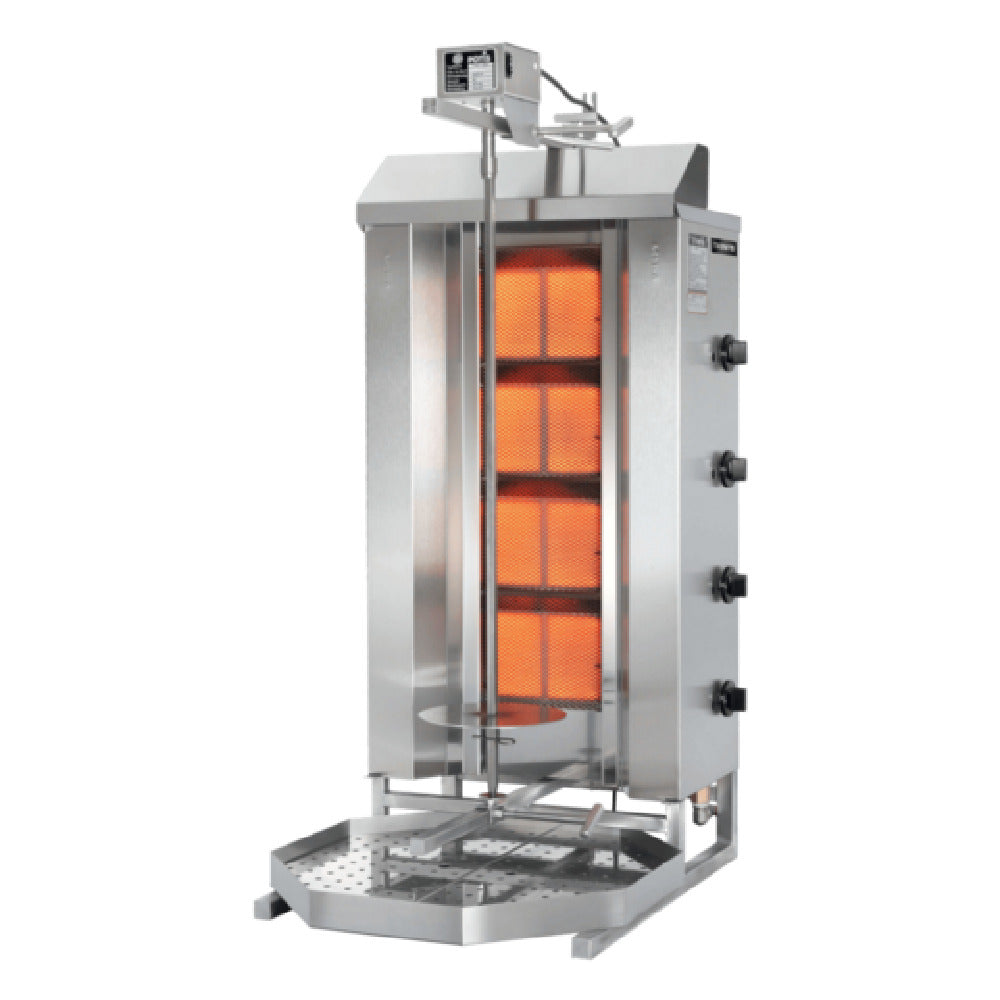 Omcan 49061 40 Inch Gas Vertical Broiler with 4 Burners 38,000 BTU