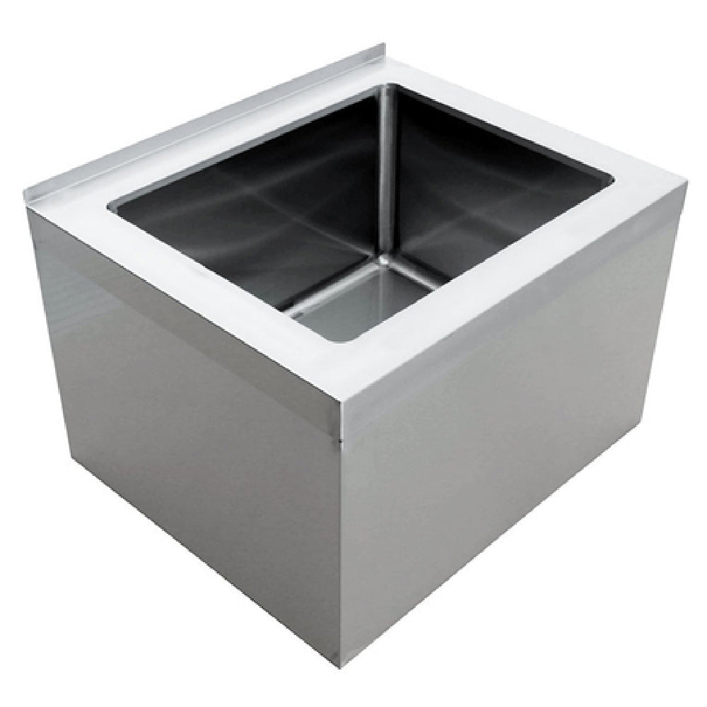 Omcan 44607 28 Inch Mop Sink Floor Mount Stainless Steel with Drain Basket