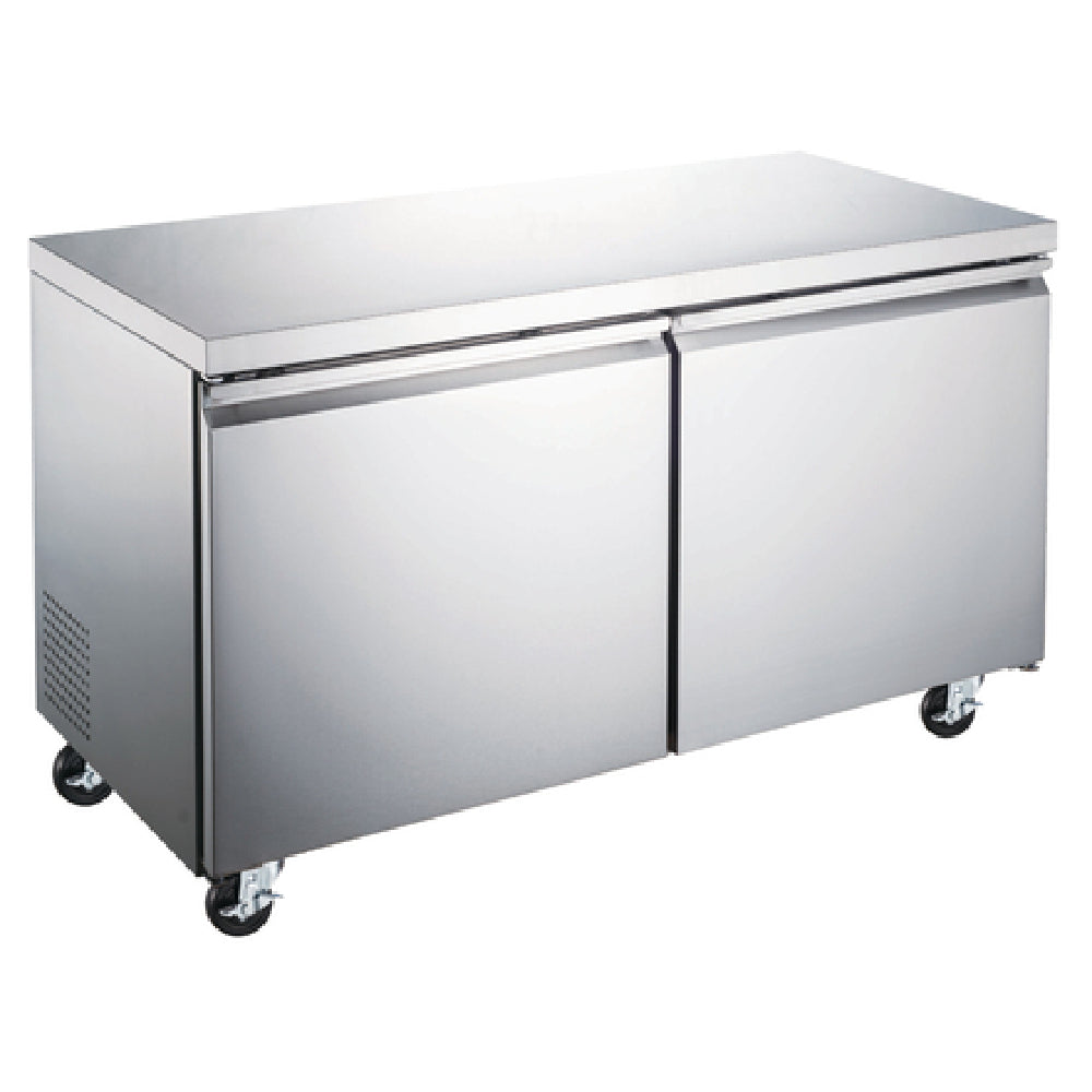 Omcan 50055 48 Inch Under Counter Freezer Reach In Two-section Stainless Steel