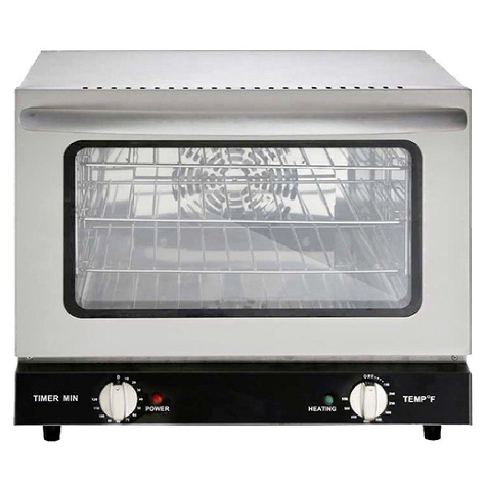 Omcan 43217 18 Inch Electric Convection Oven Countertop Stainless Steel with Racks