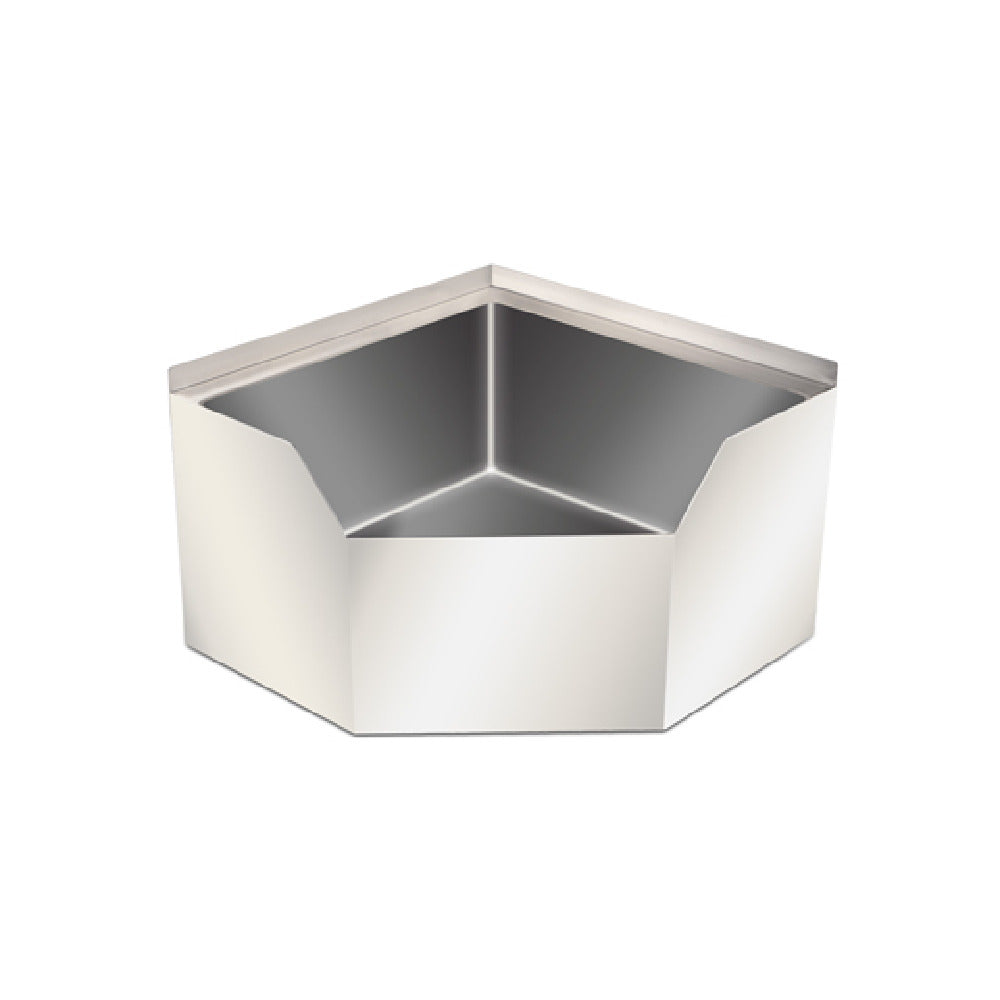 Omcan 47470 26-1/2 Inch Corner Mop Sink with Drain Basket Stainless Steel