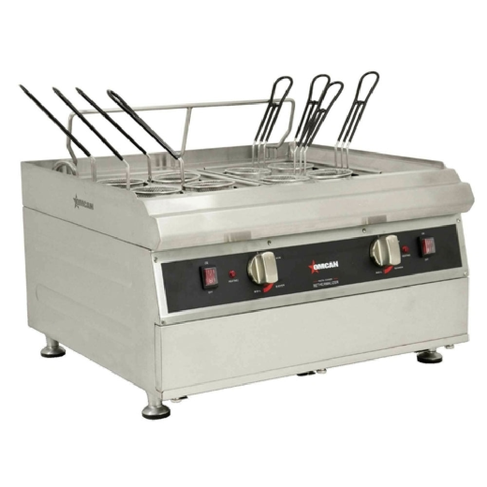 Omcan 41883 28 Inch Electric Pasta Cooker Stainless Steel Double Tank