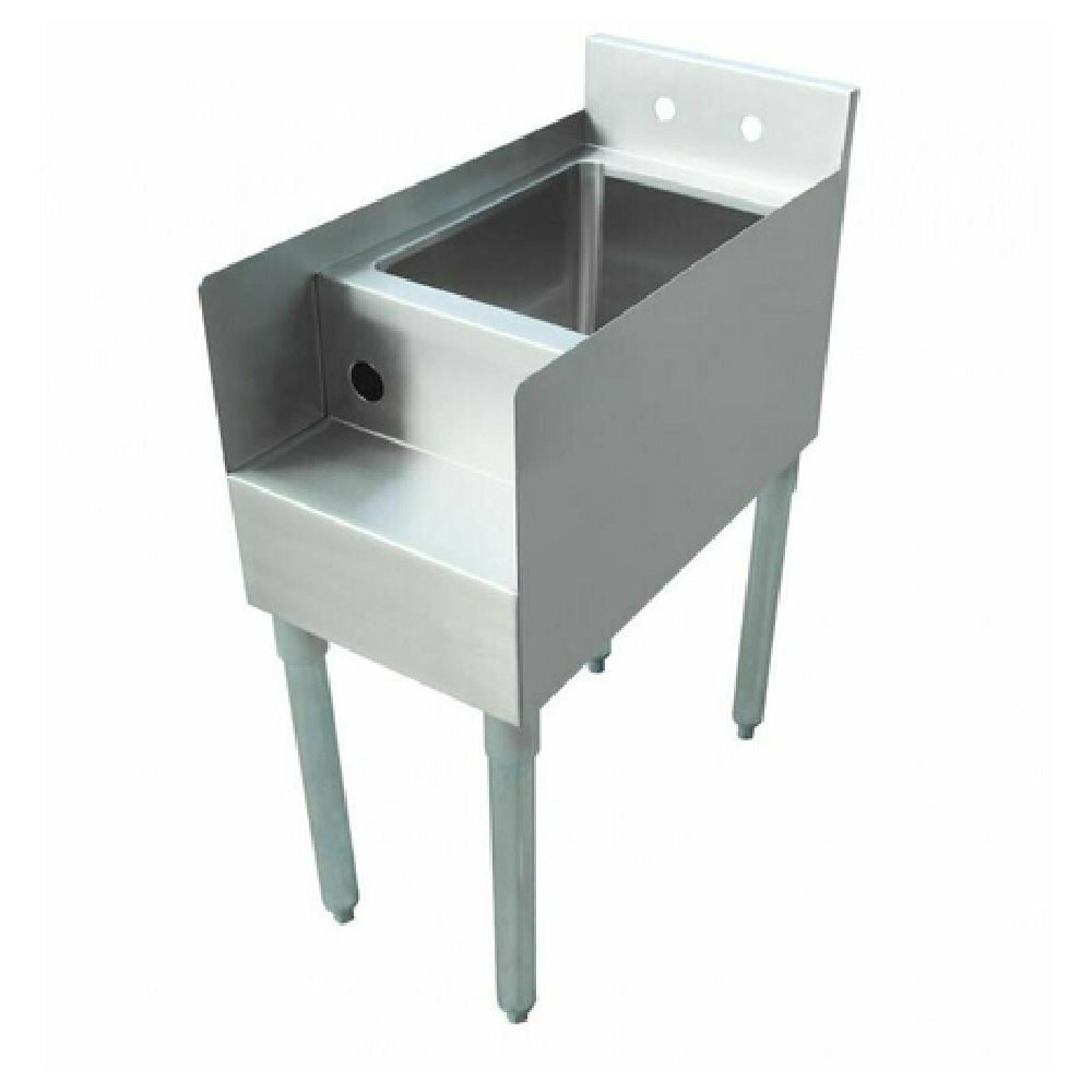 Omcan 43473 15 Inch Freestanding Blender Station with Dump Sink Stainless Steel