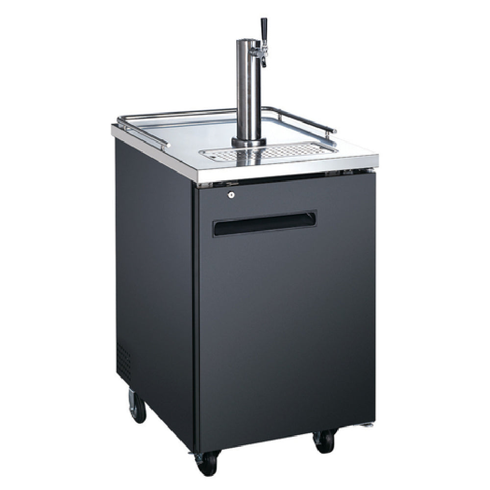 Omcan 50066 24 Inch Draft Beer Cooler 6.5 cu ft 1 Section with 1 Dispenser