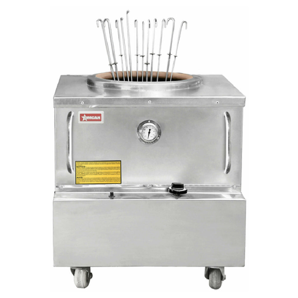 Omcan 44386 28 Inch Tandoor Clay Oven Gas with Burner 48000 BTU