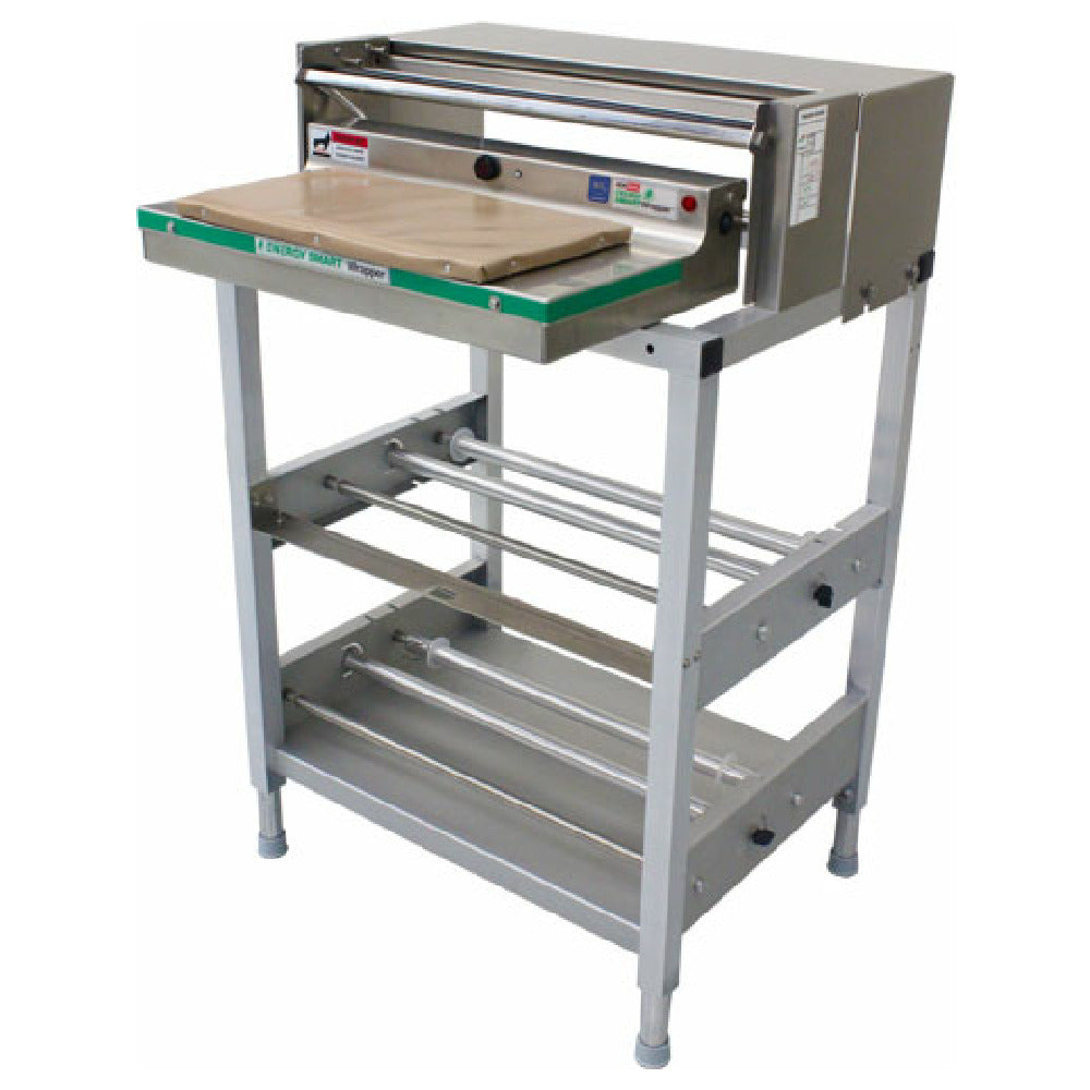 Omcan 47480 24 Inch Wrapping Machine Electric Floor Model Hot Plate Aluminum and stainless steel