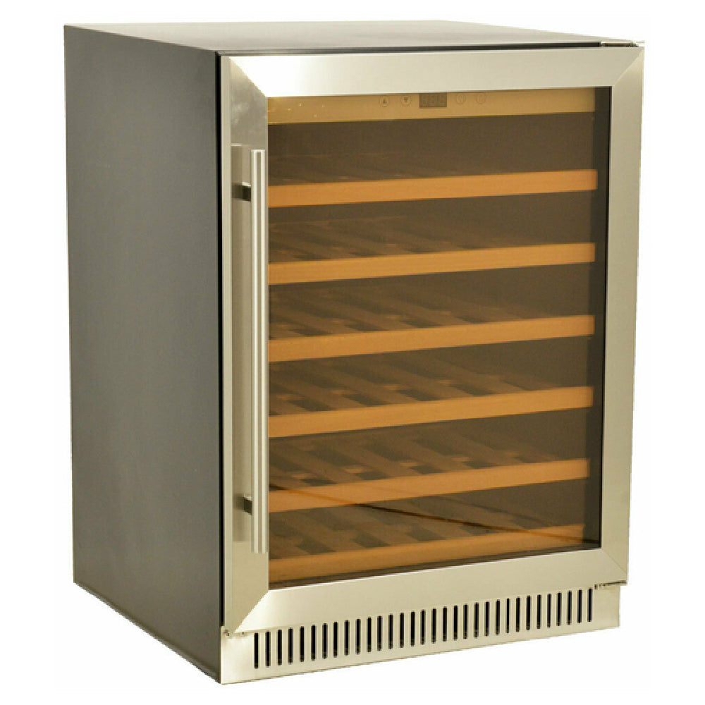 Omcan 45261 16 to 23 Inch Wine Cooler R134a Single Temperature Range 51 Bottle Capacity