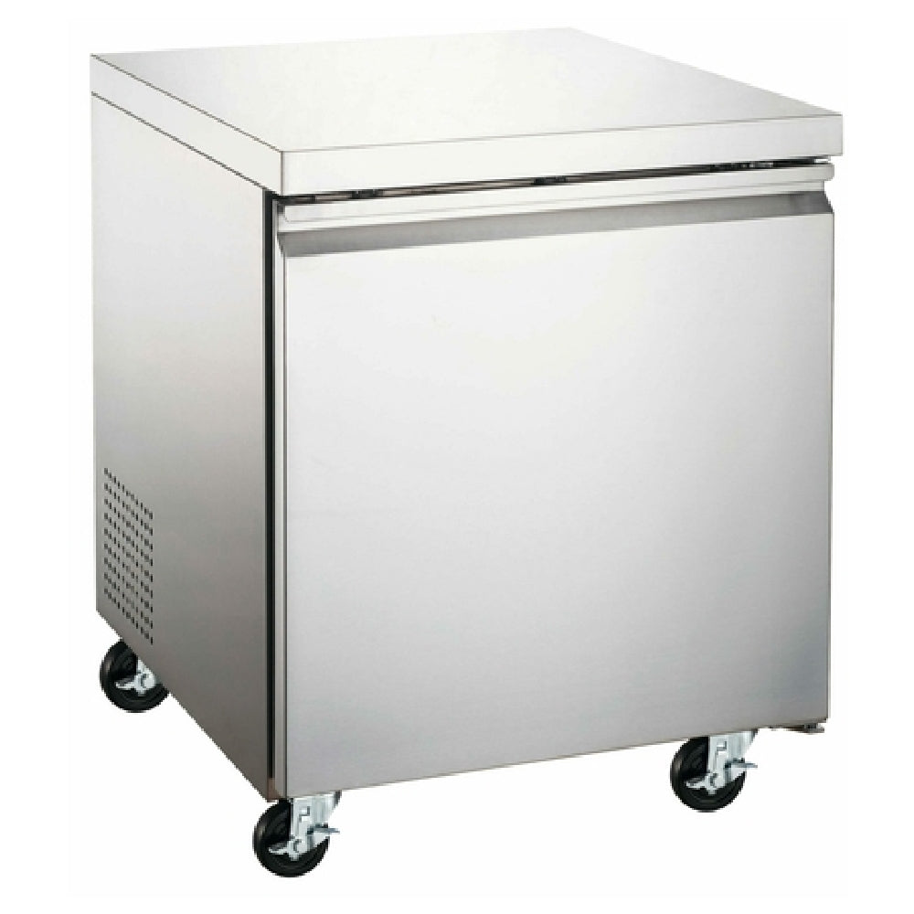 Omcan 50054 27 Inch Stainless Steel Under Counter Refrigerator 6.3 cu ft - One Section