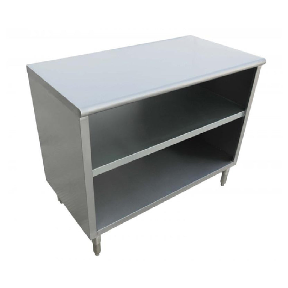 Omcan 38032 48 Inch Dish Cabinet with Fixed Mid Shelf Stainless Steel