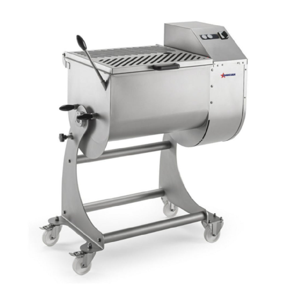 Omcan 48056 39 Inch Electric Meat Mixer 176 Lbs Bowl Capacity Stainless Steel with Timer