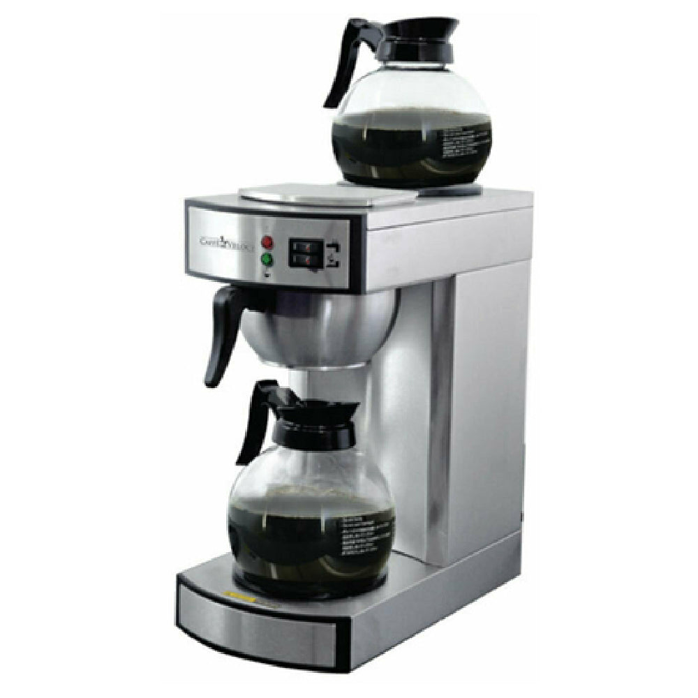 Omcan 44313 7.67 Inch Manual Pourover Coffee Maker with 2 Warmers