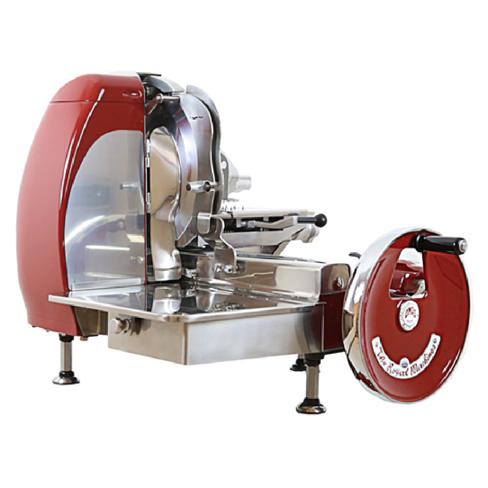 Omcan 46088 31 Inch Trento Volano Meat Slicer Manual Stainless Steel Flywheel with Belt-Driven
