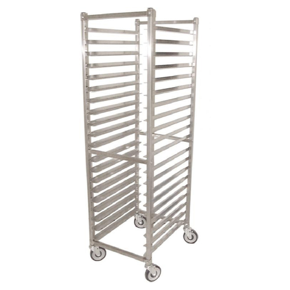Omcan 23834 21 Inch Mobile Pan Rack Stainless Steel End Load Open Sides