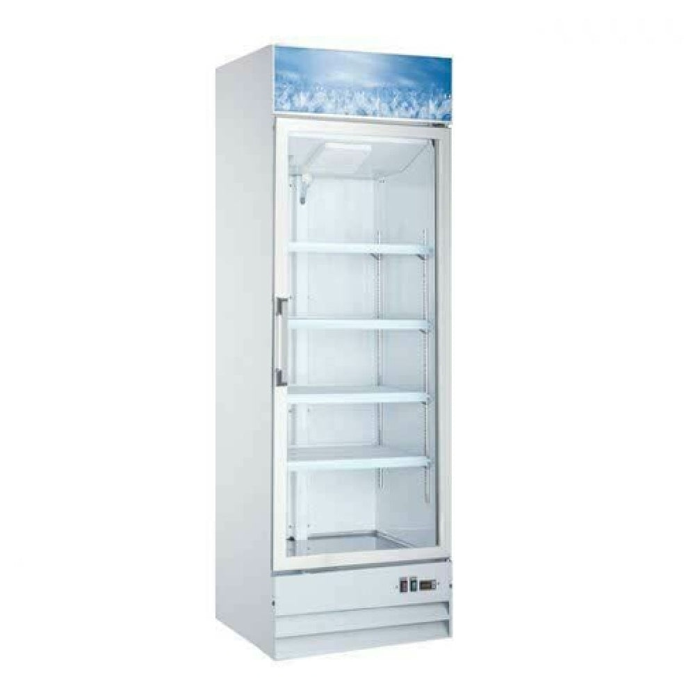 Omcan 50029 13 cu. ft. Freezer Merchandiser with 1 Section and Self Closing Door