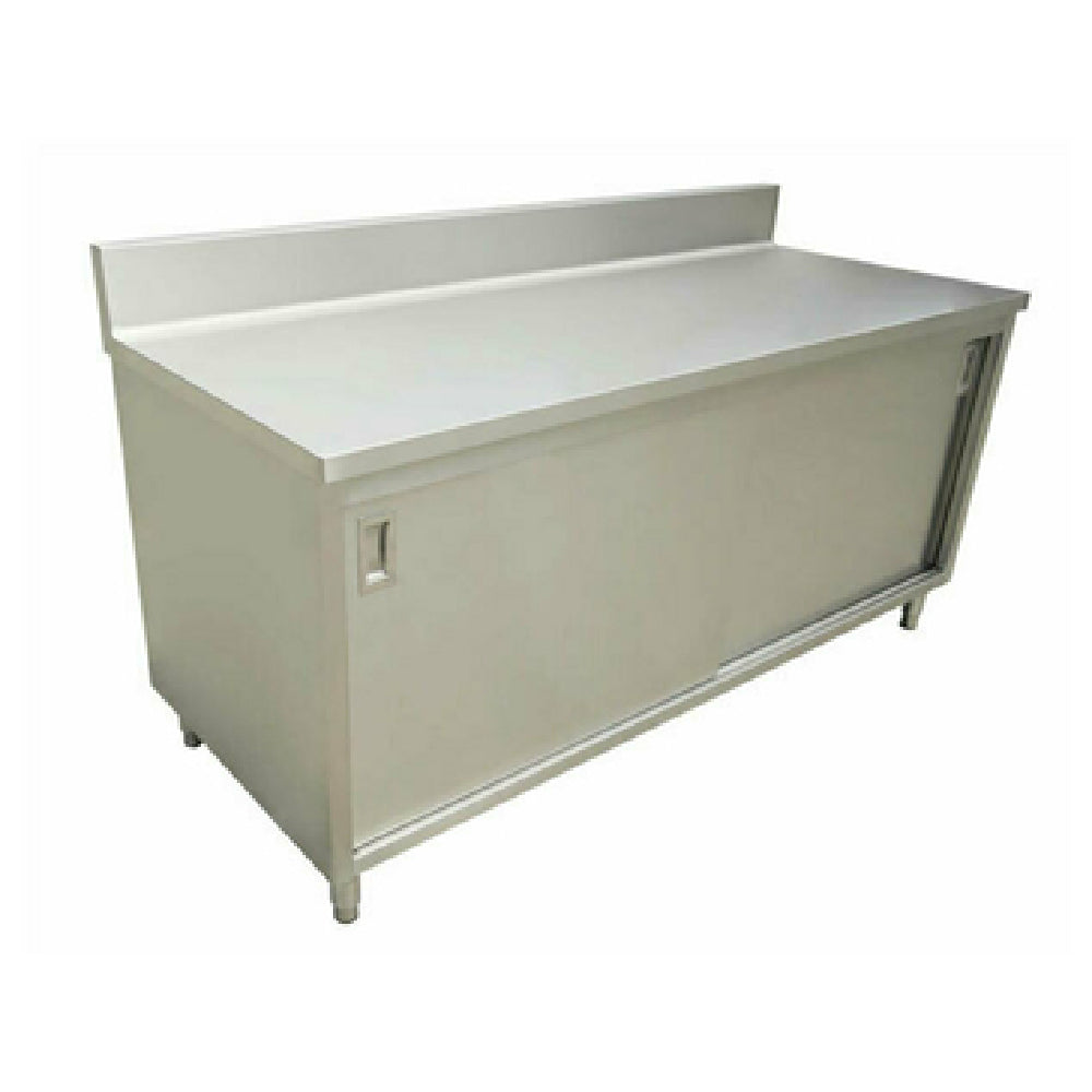 Omcan 43482 72 Inch Cabinet Base with Sliding Doors Stainless Steel