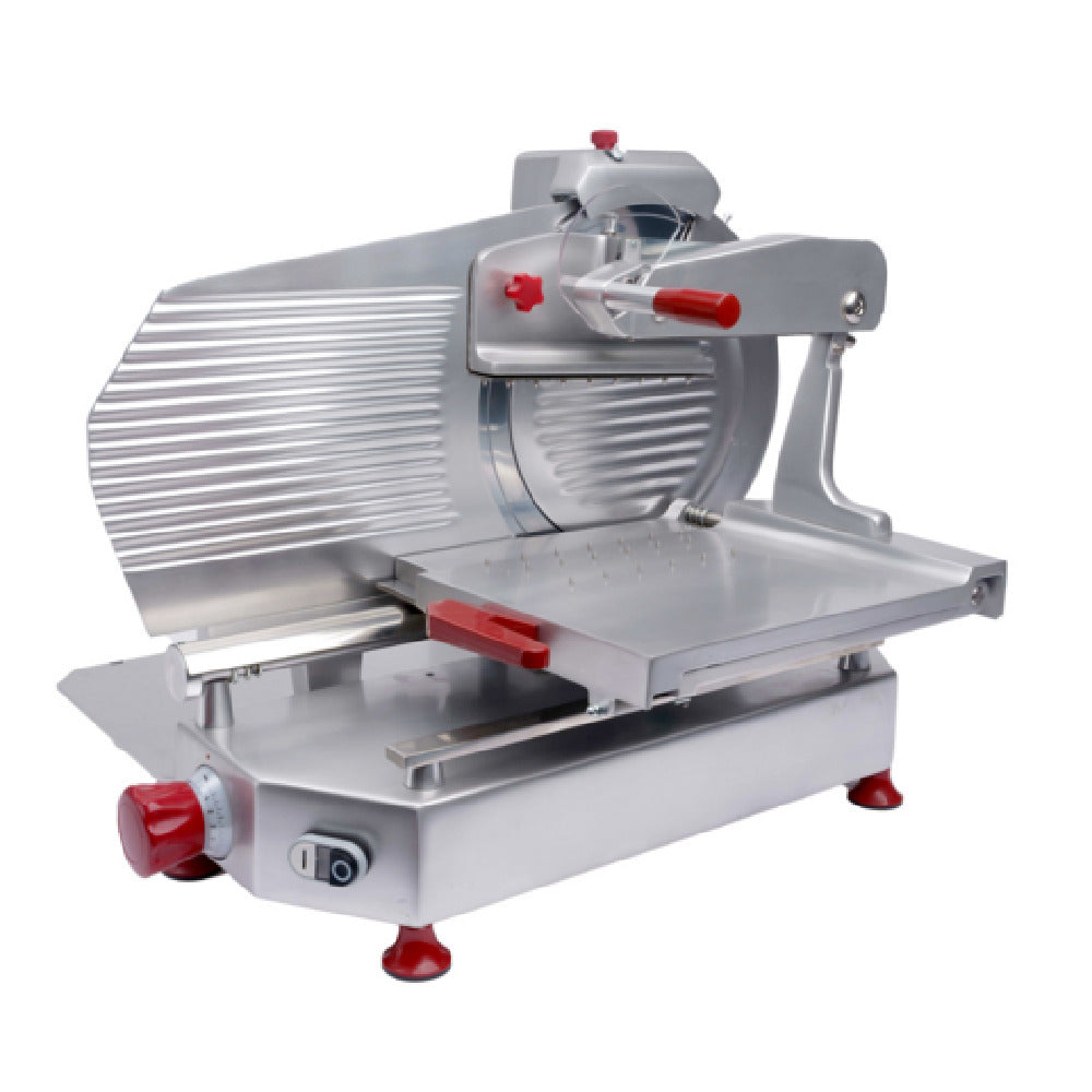 Omcan 46163 28 Inch Electric Food Slicer Steel Blade Manual Operation