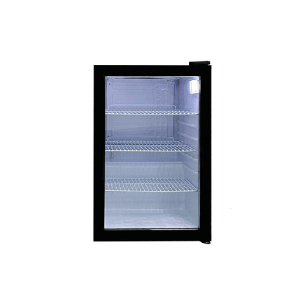 Omcan 48276 19 Inch Countertop Refrigerator with Glass Door 2.4 cu ft