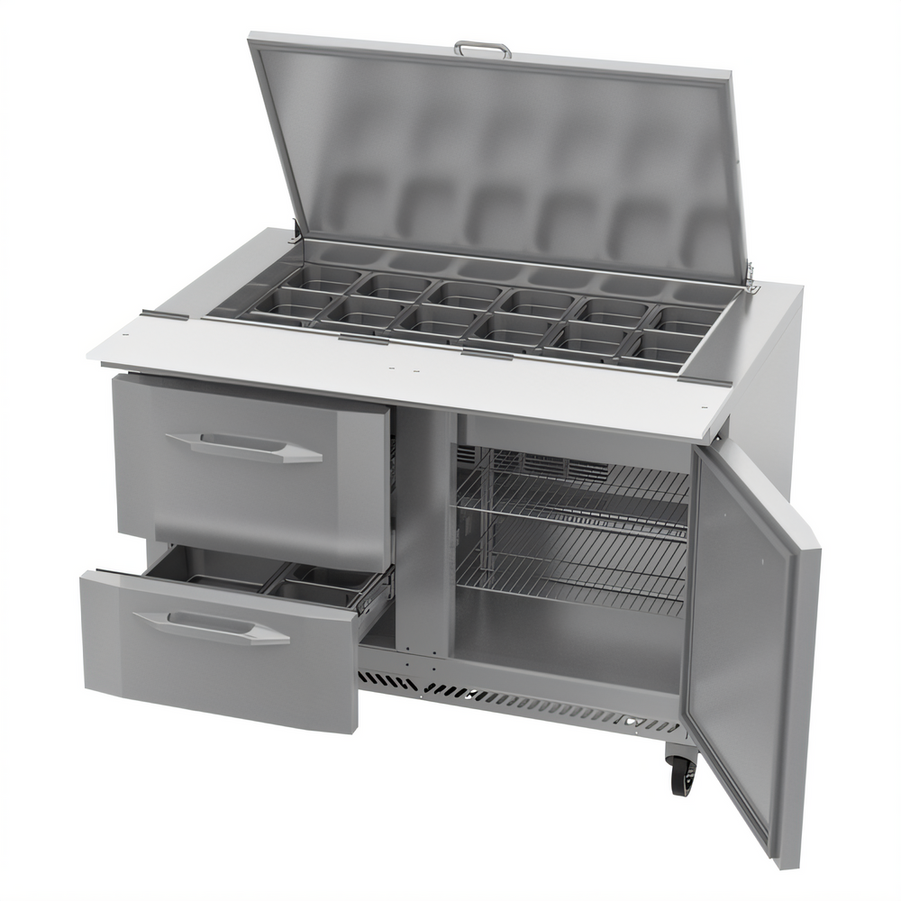 Victory VSPD48HC-18B-2 UltraSpec™ Refrigerated Prep Tables