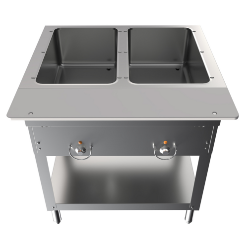 BK Resources ST-SW-2 - Steam Table, electric, 2-pan sealed well design, 20-gauge stainless steel construction, partially