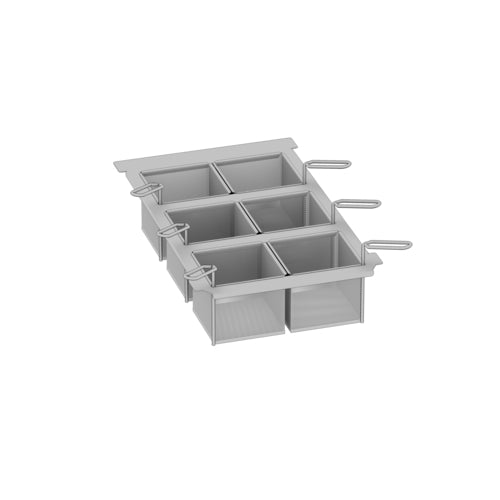 RATIONAL 60.75.302 - Portion Basket Kit, includes (2) 1/6 GN solid baskets with lids, for size 2-XS and 2-S